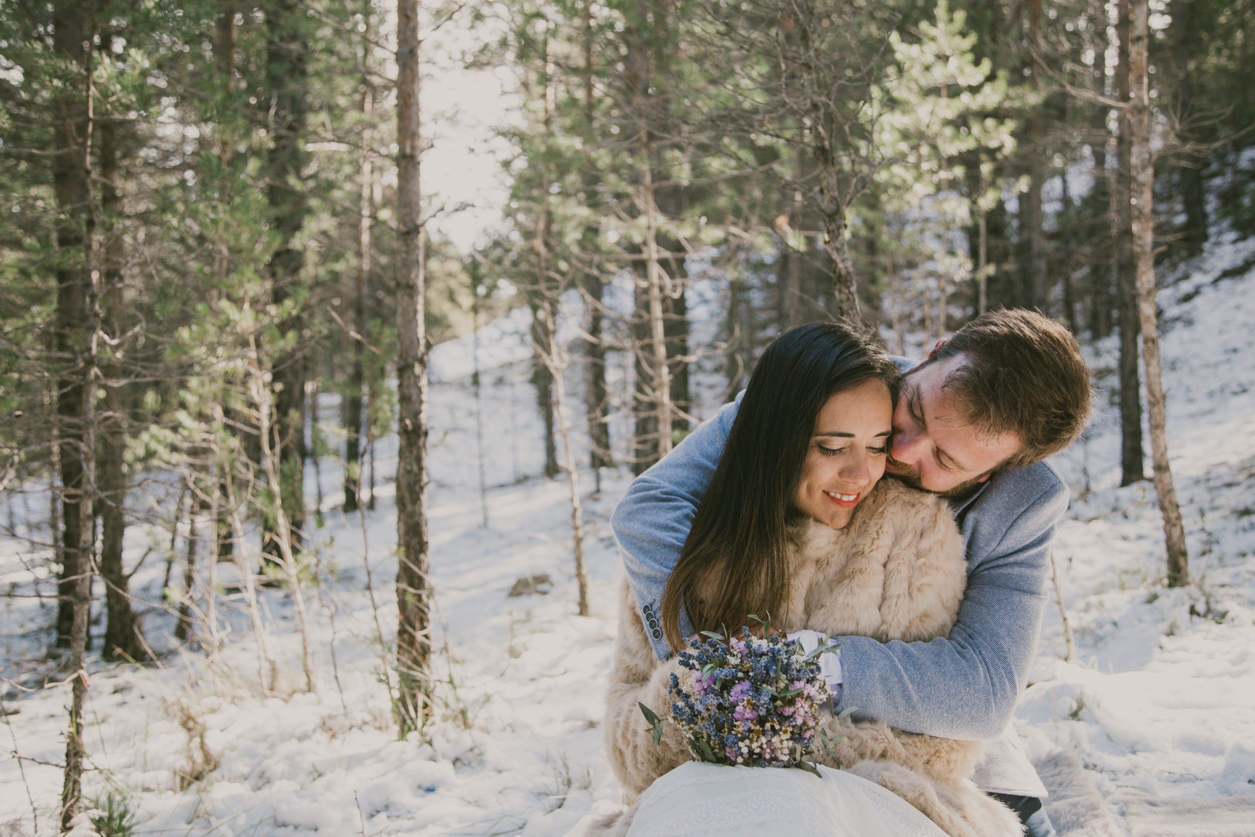 sesion postboda en la nieve
